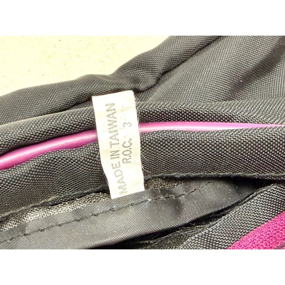 Vintage Rossignol Ski Waist Fanny Pack Black Purple Adjustable Belt Zip Bag
